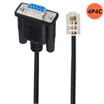 Cavo adattatore DB9 a RJ9 Cavo di collegamento RS232 con testa di cristallo telefonica 4P4C, lunghezza: 1,8 m