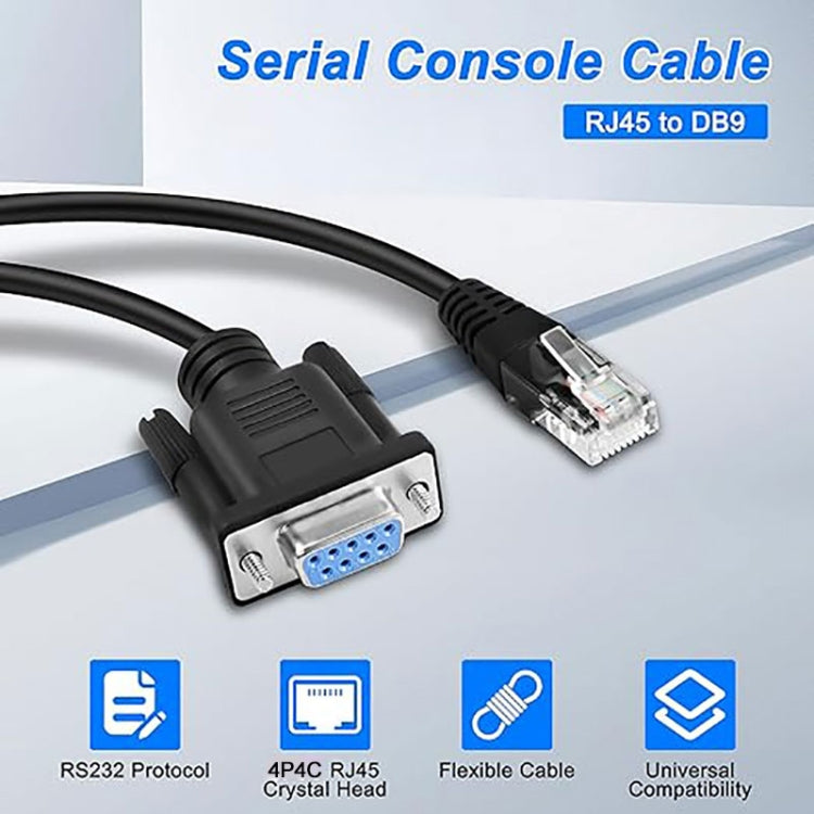 Cavo adattatore DB9 a RJ9 Cavo di collegamento RS232 con testa di cristallo telefonica 4P4C, lunghezza: 1,8 m