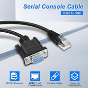 Cavo adattatore DB9 a RJ9 Cavo di collegamento RS232 con testa di cristallo telefonica 4P4C, lunghezza: 1,8 m