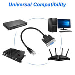 Cavo adattatore DB9 a RJ9 Cavo di collegamento RS232 con testa di cristallo telefonica 4P4C, lunghezza: 1,8 m