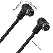 Cavo adattatore audio TV mini DIN a 9 pin a doppia curvatura, 0.5m, 1.8m, 3m