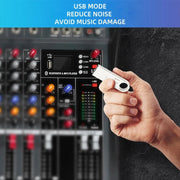 Mixer audio DJ 6 canali con Bluetooth e alimentazione phantom 48V