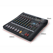Mixer audio DJ 6 canali con Bluetooth e alimentazione phantom 48V
