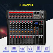 Mixer audio XTUGA CT80X a 8 canali con Bluetooth