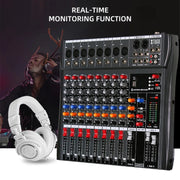 Mixer audio XTUGA CT80X a 8 canali con Bluetooth
