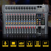 XTUGA CT120X Mixer audio a 12 canali con Bluetooth