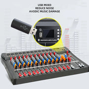 XTUGA CT120X Mixer audio a 12 canali con Bluetooth