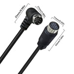 Cavo adattatore TV box curvo mini DIN 9 pin maschio-femmina, 0.5m, 1.8m, 3m