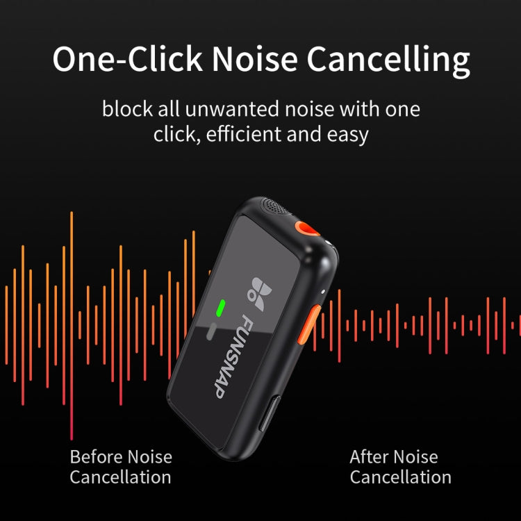Microfono wireless Lavalier FUNSNAP S6, 2 RX + 2 TX with Charging Case, Type-C RX + 2 TX with Charging Case, 8 Pin RX + 2 TX with Charging Case, Type-C RX + 1 TX, 8 Pin RX + 1 TX