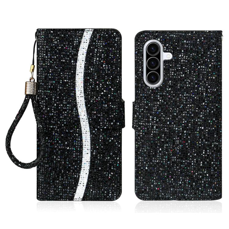 Custodia per telefono in pelle con glitter in polvere, For Samsung Galaxy A57 5G, For Samsung Galaxy A37 5G, For Galaxy A27 5G, For Samsung Galaxy A56 5G