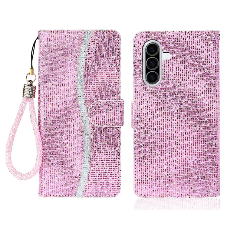 Custodia per telefono in pelle con glitter in polvere, For Samsung Galaxy A57 5G, For Samsung Galaxy A37 5G, For Galaxy A27 5G, For Samsung Galaxy A56 5G