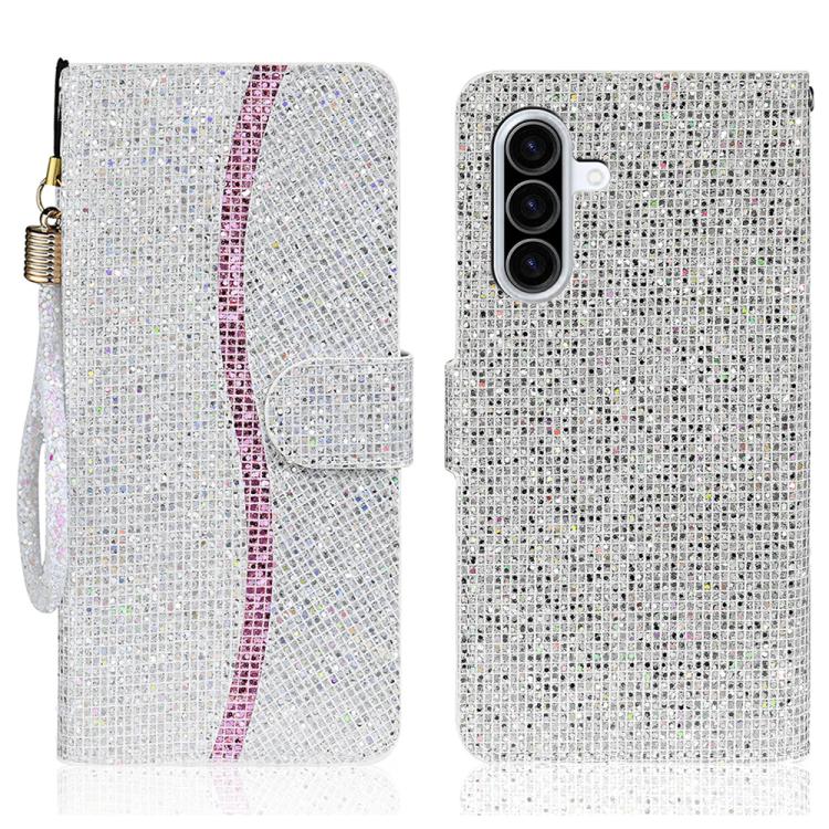 Custodia per telefono in pelle con glitter in polvere, For Samsung Galaxy A57 5G, For Samsung Galaxy A37 5G, For Galaxy A27 5G, For Samsung Galaxy A56 5G