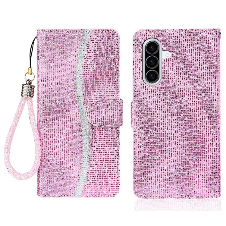 Custodia per telefono in pelle con glitter in polvere, For Samsung Galaxy A57 5G, For Samsung Galaxy A37 5G, For Galaxy A27 5G, For Samsung Galaxy A56 5G