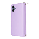Portafoglio con cerniera e nove slot per carte, custodia in pelle per telefono, For Galaxy A08 / A06 / A07, For Galaxy A57 5G, For Galaxy A37 5G
