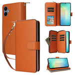 Portafoglio con cerniera e nove slot per carte, custodia in pelle per telefono, For Galaxy A08 / A06 / A07, For Galaxy A57 5G, For Galaxy A37 5G