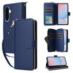 Portafoglio con cerniera e nove slot per carte, custodia in pelle per telefono, For Galaxy A08 / A06 / A07, For Galaxy A57 5G, For Galaxy A37 5G