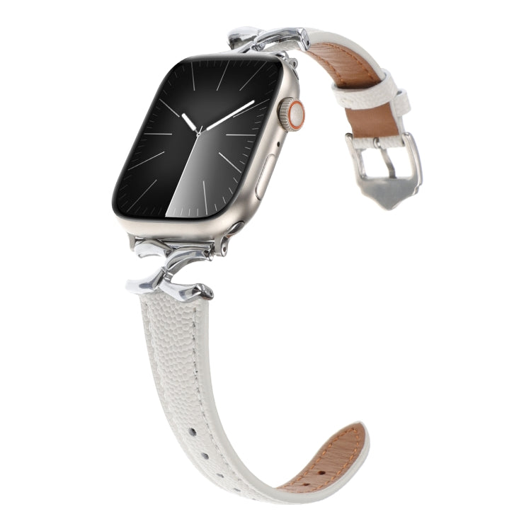 Cinturino per orologio in vera pelle con fibbia a forma di X, For Apple Watch 46mm / 49mm / 45mm / 44mm, For Apple Watch 42mm / 41mm / 40mm / 38mm