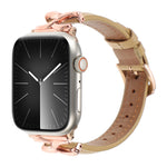 Cinturino per orologio in vera pelle con fibbia a forma di X, For Apple Watch 46mm / 49mm / 45mm / 44mm, For Apple Watch 42mm / 41mm / 40mm / 38mm