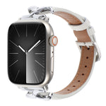 Cinturino per orologio in vera pelle con fibbia a forma di X, For Apple Watch 46mm / 49mm / 45mm / 44mm, For Apple Watch 42mm / 41mm / 40mm / 38mm