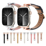 Cinturino per orologio in vera pelle con fibbia a forma di X, For Apple Watch 46mm / 49mm / 45mm / 44mm, For Apple Watch 42mm / 41mm / 40mm / 38mm