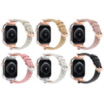 Cinturino per orologio in vera pelle con fibbia a forma di X, For Apple Watch 46mm / 49mm / 45mm / 44mm, For Apple Watch 42mm / 41mm / 40mm / 38mm