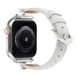 Cinturino per orologio in vera pelle con fibbia a forma di X e trama a pois, For Apple Watch 46mm / 49mm / 45mm / 44mm, For Apple Watch 42mm / 41mm / 40mm / 38mm