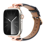 Cinturino per orologio in vera pelle con fibbia a forma di X e trama a pois, For Apple Watch 46mm / 49mm / 45mm / 44mm, For Apple Watch 42mm / 41mm / 40mm / 38mm