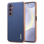 Custodia per telefono con texture in fibra di carbonio con bordo elettroplaccato AZNS, For Samsung Galaxy A05s / M14