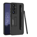 Custodia per telefono con supporto ultrasottile GKK con slot per penna e penna stilo, For Samsung Galaxy S26 Ultra 5G, For Samsung Galaxy S25 5G, For Samsung Galaxy S25+ 5G, For Samsung Galaxy S25 Ultra 5G