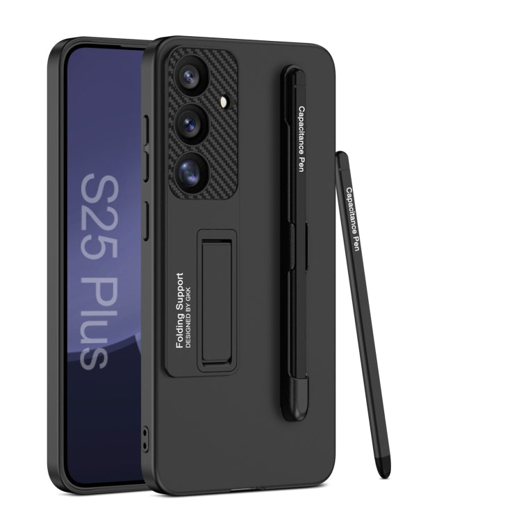 Custodia per telefono con supporto ultrasottile GKK con slot per penna e penna stilo, For Samsung Galaxy S26 Ultra 5G, For Samsung Galaxy S25 5G, For Samsung Galaxy S25+ 5G, For Samsung Galaxy S25 Ultra 5G