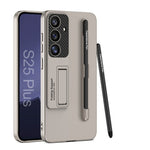 Custodia per telefono con supporto ultrasottile GKK con slot per penna e penna stilo, For Samsung Galaxy S26 Ultra 5G, For Samsung Galaxy S25 5G, For Samsung Galaxy S25+ 5G, For Samsung Galaxy S25 Ultra 5G