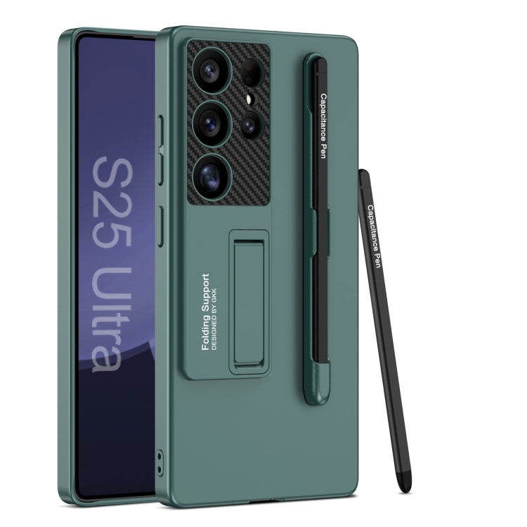 Custodia per telefono con supporto ultrasottile GKK con slot per penna e penna stilo, For Samsung Galaxy S26 Ultra 5G, For Samsung Galaxy S25 5G, For Samsung Galaxy S25+ 5G, For Samsung Galaxy S25 Ultra 5G