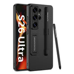 Custodia per telefono con supporto ultrasottile GKK con slot per penna e penna stilo, For Samsung Galaxy S26 Ultra 5G, For Samsung Galaxy S25 5G, For Samsung Galaxy S25+ 5G, For Samsung Galaxy S25 Ultra 5G