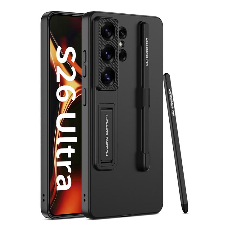 Custodia per telefono con supporto ultrasottile GKK con slot per penna e penna stilo, For Samsung Galaxy S26 Ultra 5G, For Samsung Galaxy S25 5G, For Samsung Galaxy S25+ 5G, For Samsung Galaxy S25 Ultra 5G