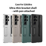 Custodia per telefono con supporto ultrasottile GKK con slot per penna e penna stilo, For Samsung Galaxy S26 Ultra 5G, For Samsung Galaxy S25 5G, For Samsung Galaxy S25+ 5G, For Samsung Galaxy S25 Ultra 5G