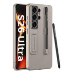 Custodia per telefono con supporto ultrasottile GKK con slot per penna e penna stilo, For Samsung Galaxy S26 Ultra 5G, For Samsung Galaxy S25 5G, For Samsung Galaxy S25+ 5G, For Samsung Galaxy S25 Ultra 5G