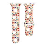 Cinturino per orologio in silicone con fibbia rovesciata motivo natalizio, For Apple Watch 46mm / 49mm / 45mm / 44mm