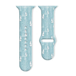 Cinturino per orologio in silicone con fibbia rovesciata motivo natalizio, For Apple Watch 42mm / 41mm / 40mm / 38mm