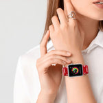 Cinturino per orologio in silicone con fibbia rovesciata motivo natalizio, For Apple Watch 42mm / 41mm / 40mm / 38mm