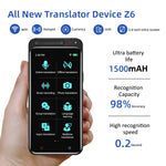 VORMOR Z6 5.0 pollici HD Touch Screen Traduttore intelligente AI 139 lingue con traduzione offline / traduzione di foto