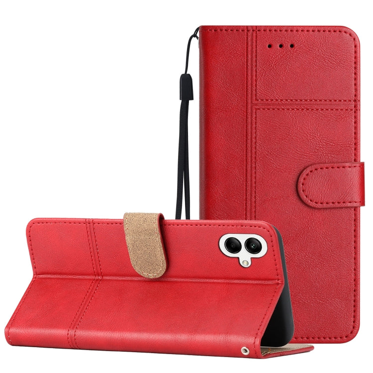 Custodia per telefono in pelle con cuciture in pelle di mucca, For Samsung Galaxy A36, For Samsung Galaxy A16 4G / 5G, For Samsung Galaxy A06 4G