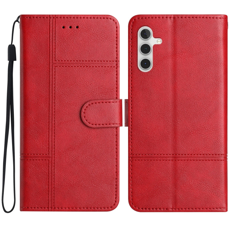 Custodia per telefono in pelle con cuciture in pelle di mucca, For Samsung Galaxy A36, For Samsung Galaxy A16 4G / 5G, For Samsung Galaxy A06 4G