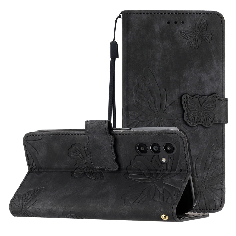 Custodia per telefono in pelle con stampa a farfalla in rilievo, effetto pelle, For Samsung Galaxy A36, For Samsung Galaxy A16 4G / 5G, For Samsung Galaxy A06 4G