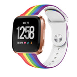 Cinturino in silicone stampato con fibbia rovesciata da 22 mm, For Fitbit Versa 2 / Lite