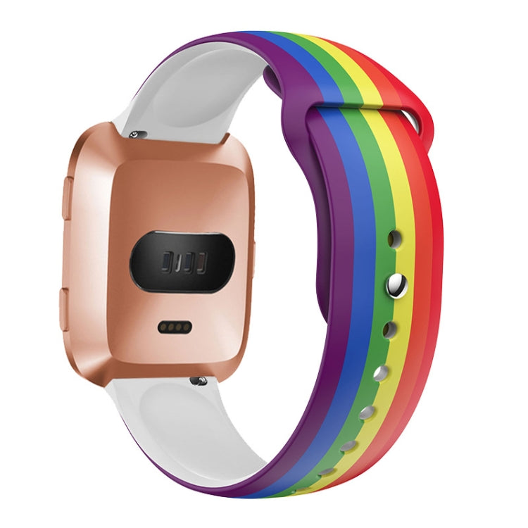 Cinturino in silicone stampato con fibbia rovesciata da 22 mm, For Fitbit Versa 2 / Lite