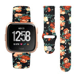 Cinturino in silicone stampato con fibbia rovesciata da 22 mm, For Fitbit Versa 2 / Lite