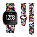 Cinturino in silicone stampato con fibbia rovesciata da 22 mm, For Fitbit Versa 2 / Lite