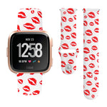 Cinturino in silicone stampato con fibbia rovesciata da 22 mm, For Fitbit Versa 2 / Lite