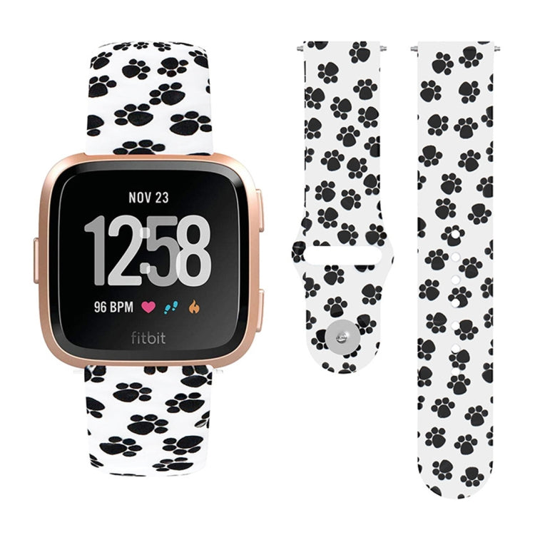 Cinturino in silicone stampato con fibbia rovesciata da 22 mm, For Fitbit Versa 2 / Lite