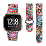Cinturino in silicone stampato con fibbia rovesciata da 22 mm, For Fitbit Versa 2 / Lite